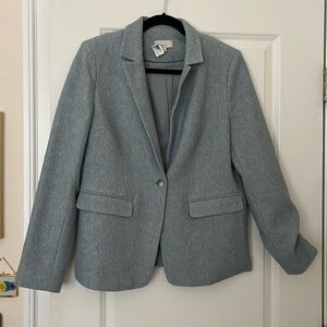 Loft blue/grey cotton blazer size 8